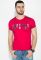 Футболка мужская с принтом на груди 81P0120 (малиновый)