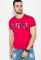 Футболка мужская с принтом на груди 81P0120 (малиновый)