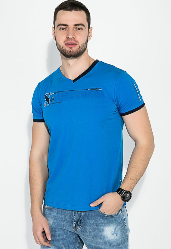 Футболка мужская в стиле Casual 81P0110 (электрик)