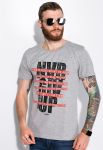 Футболка чоловіча в стилі Casual 148P113-2 (сірий/меланжевий) Футболка чоловіча в стилі Casual 148P113-2 (сірий/меланжевий)