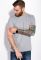 Футболка однотонна 134P004 (сірий/меланжевий)