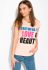 Футболка з написами на грудях 147P016-2 (персиковий)