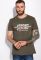 Футболка з написом 134P003-10 (хакі)
