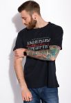 Футболка с надписью 134P003-8 (темно-синий)