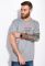 Футболка з написом 134P003 (сірий/меланжевий)