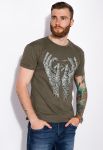 Футболка с принтом 134P002 (хаки)