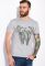 Футболка с принтом 134P002 (серый/меланжевый)