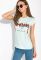 Футболка з принтом на грудях 147P016-3 (світло-бірюзовий)
