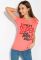 Футболка з принтом на грудях 147P016-4 (кораловий)