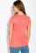 Футболка з принтом на грудях 147P016-4 (кораловий)