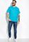 Футболка з принтом на грудях 148P114-10 (світло-бірюзовий)