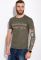 Футболка с текстовым принтом 134P002-10 (хаки)