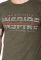 Футболка с текстовым принтом 134P002-10 (хаки)