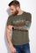 Футболка с текстовым принтом 134P002-9 (хаки)