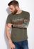 Футболка с текстовым принтом 134P002-9 (хаки)