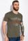 Футболка с текстовым принтом 134P002-9 (хаки)