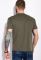 Футболка с текстовым принтом 134P002-9 (хаки)