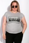 Футболка жіноча 120PKL050-6 (сірий/меланжевий)
