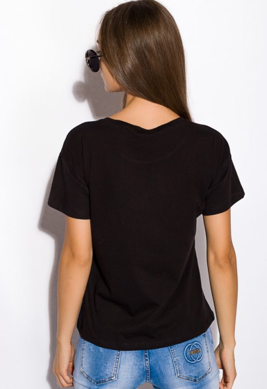 Жіноча футболка 230F038 (чорний)