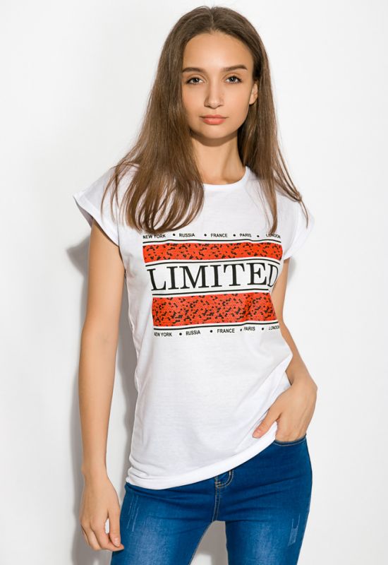 Жіноча футболка 317F035 (білий)