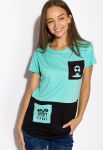 Футболка женская 317F072 (бирюзовый)
