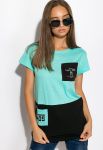 Футболка женская 317F081 (бирюзовый)