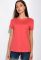 Футболка жіноча 432V001-1 однотонна (кораловий)