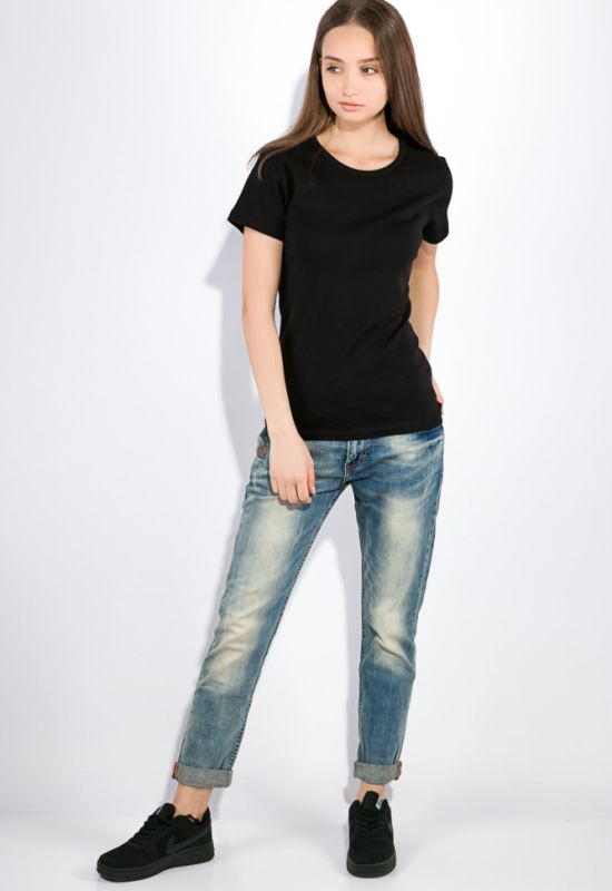 Жіноча футболка 516F309 (чорний)