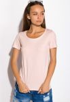 Футболка женская однотонная базовая 436V006-1 (персиковый)