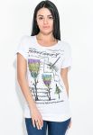 Футболка жіноча принтована 81P890 (білий)