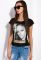 Футболка жіноча з фотопринтом 148P333-17 (чорний)