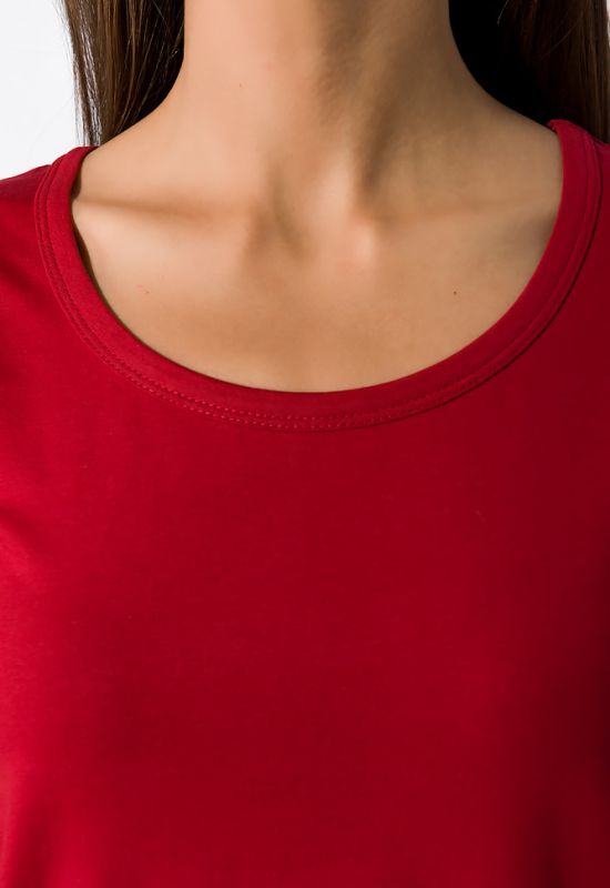 Жіноча футболка з круглим вирізом 434V001-1 (бордовий)