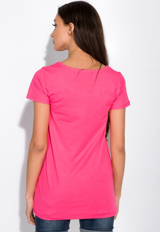 Жіноча футболка з круглим вирізом 434V001-1 (рожевий)