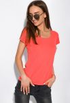 Футболка жіноча з круглим вирізом 434V002-1 (лососевий)