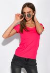 Жіноча футболка з круглим вирізом 434V002-1 (рожевий)