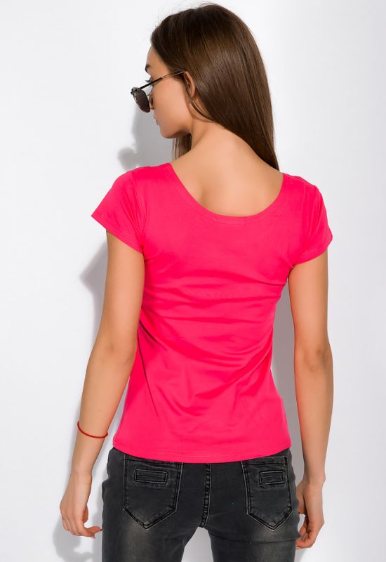 Жіноча футболка з круглим вирізом 434V002-1 (рожевий)