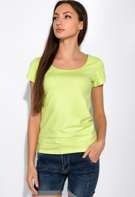 Жіноча футболка з круглим вирізом 434V002-1 (салатовий)