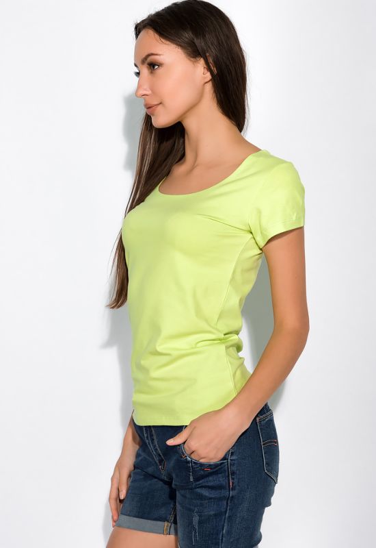 Жіноча футболка з круглим вирізом 434V002-1 (салатовий)