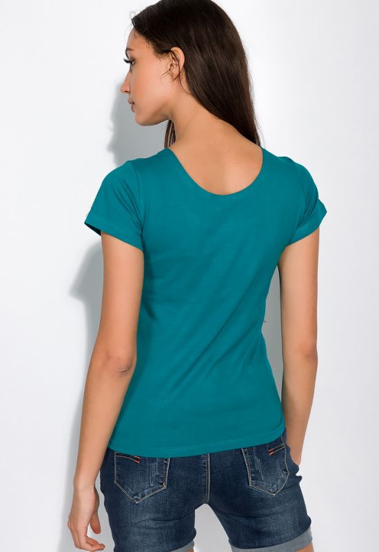 Жіноча футболка з круглим вирізом 434V002-1 (синій)