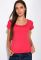Футболка жіноча з круглим вирізом 434V002-1 (світло-малиновий)