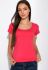 Футболка женская с круглым вырезом 434V002-1 (светло-малиновый)