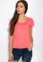 Жіноча футболка з круглим вирізом 434V002-1 (темно-рожевий)