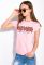 Футболка жіноча з написом на грудях 148P333-4 (рожевий)