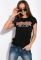Футболка жіноча з написом на грудях 148P333-4 (чорний)