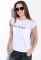Футболка женская с надписью на груди 81P3553 (белый)
