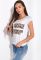 Жіноча футболка з принтом 148P333-13 приталена (білий)