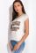 Футболка женская с принтом 148P333-13 приталенная (молочный)
