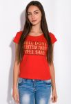 Футболка жіноча з принтом 148P333-15 (червоний)