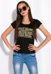 Футболка жіноча з принтом 148P333-15 (чорний)