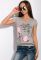 Футболка жіноча з принтом 148P333-5 (сірий/меланжевий)